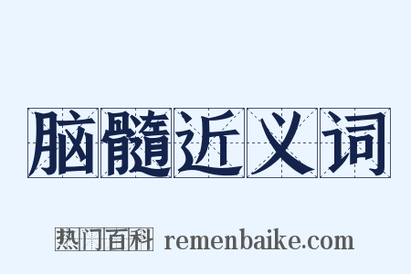 脑髓近义词是什么意思的图片